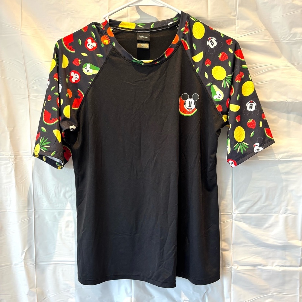 Disney Store Mickey and fruit swim shirt rash guard SZ L. NWOT ADORABLE